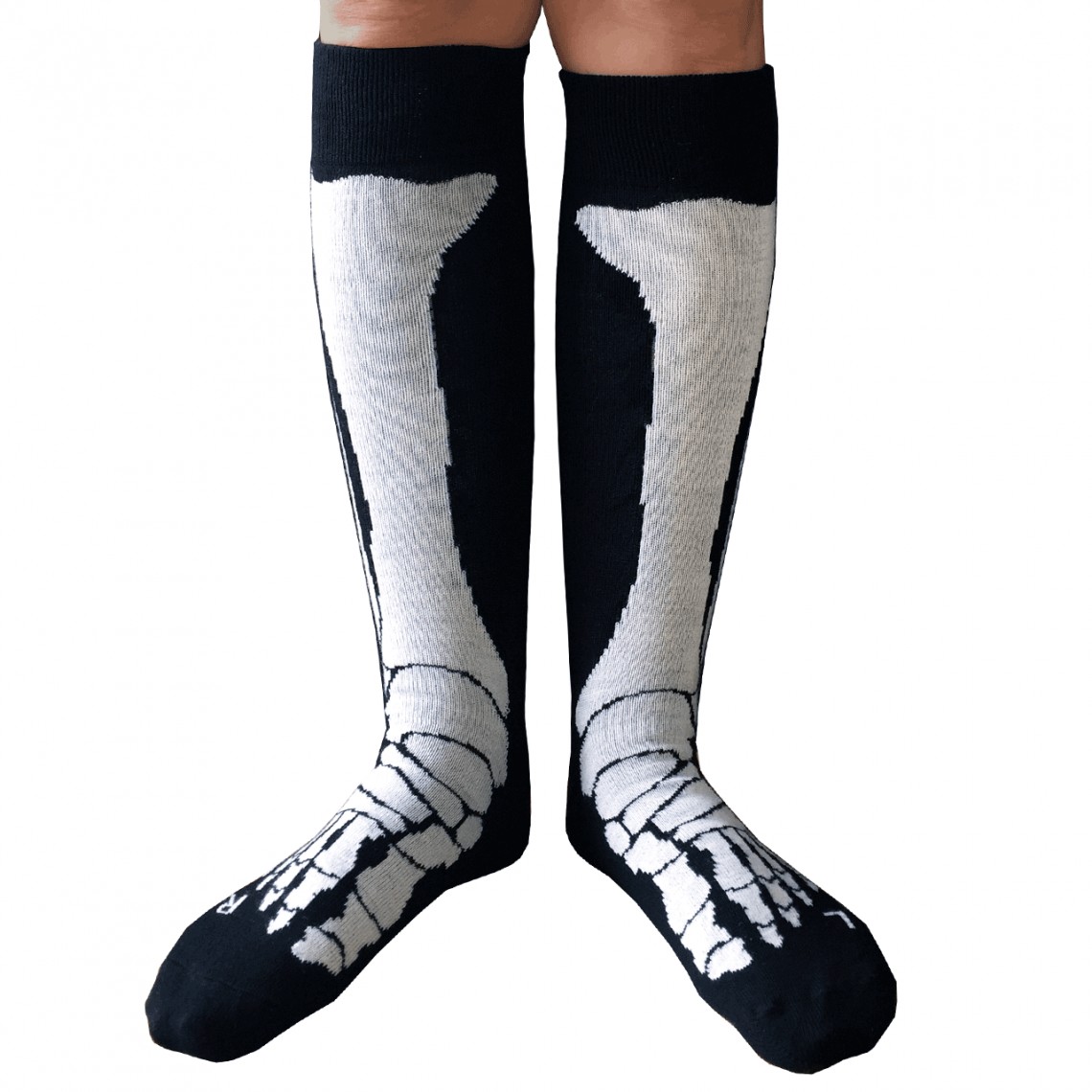 x-ray skeleton socks
