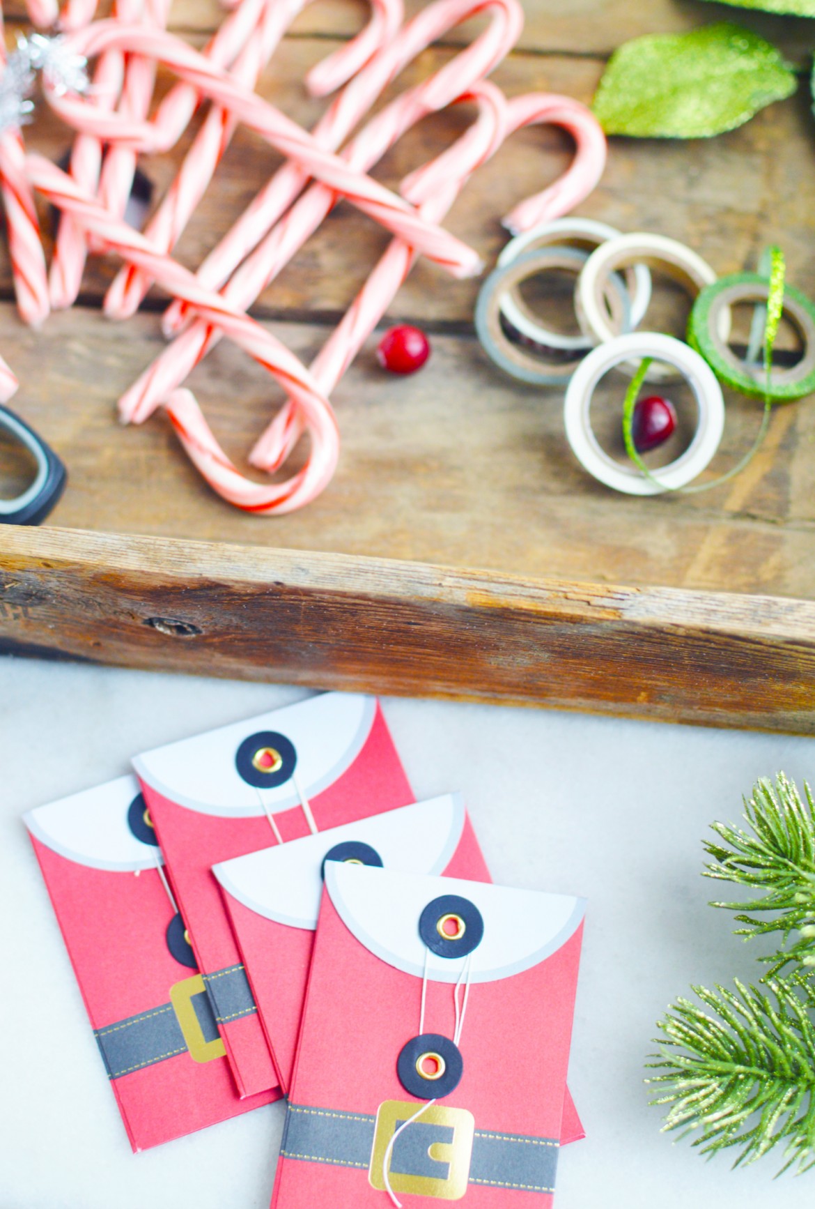 Holiday DIY How To Candy Cane Place Card Holders