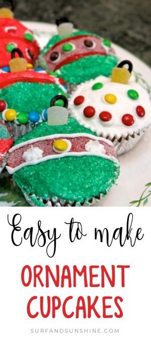 Easy Christmas Ornament Cupcake Recipe