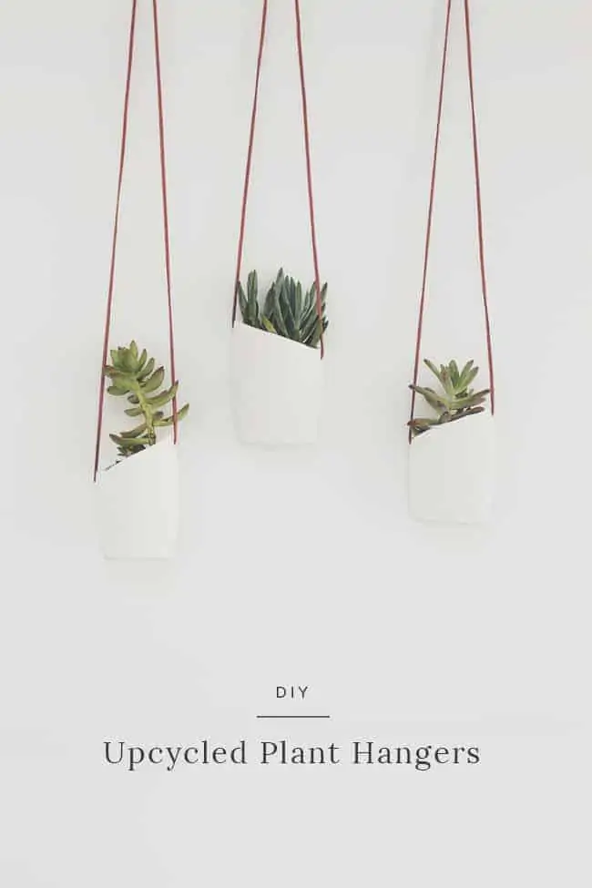 DIY upcycled plant hangers