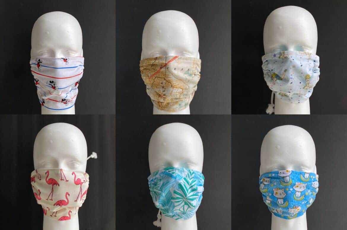 FOR SALE Homemade Adjustable Cloth Face Mask with Filter Pocket and