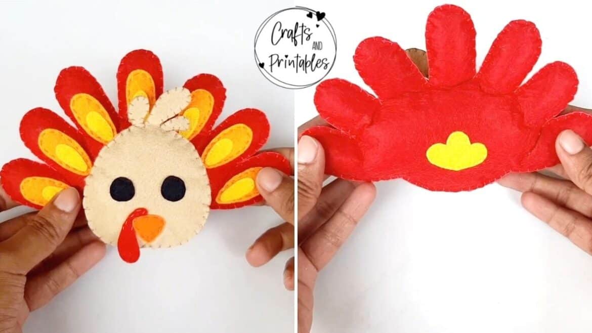 how to make a plushie turkey DIY Thanksgiving crafts for kids