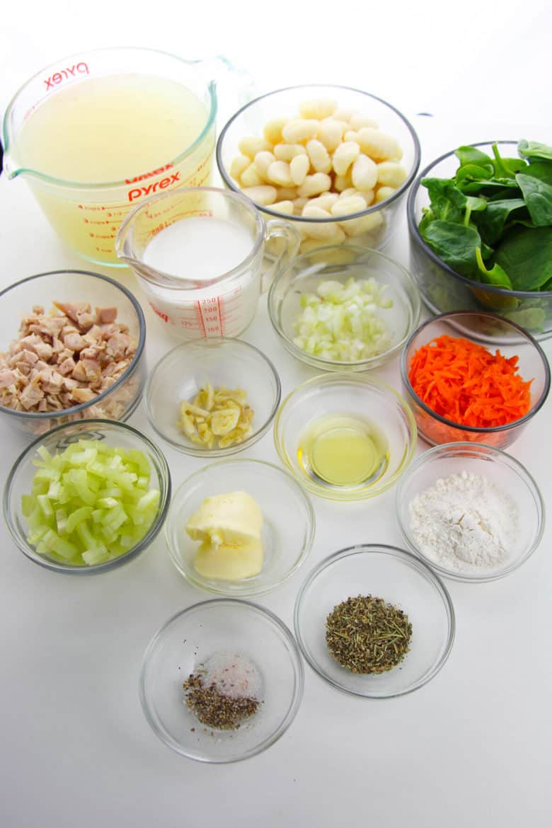 Copycat Olive Garden Chicken Gnocchi Soup Recipe ingredients