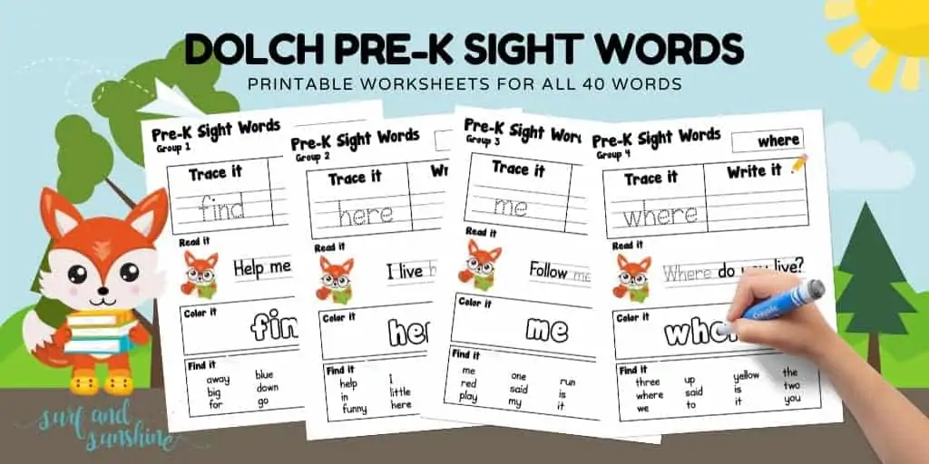 High Frequency Words Dolch Sight Words worksheets