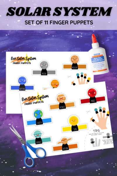 Solar System Planets Free Printable Finger Puppets