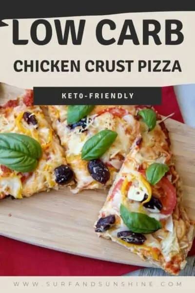 keto chicken crust pizza recipe pin