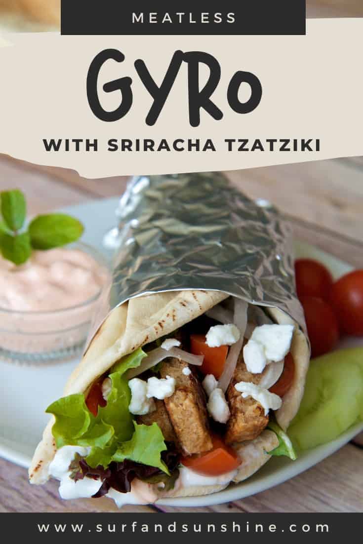 Meatless Gyro With Sriracha Tzatziki Sauce