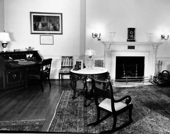 I Saw a White House Ghost. Was it the Lincoln Ghost? This is the spot of the famous Winston Churchill sighting where he says the Lincoln Ghost was leaning against this mantlepiece.