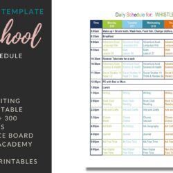 Free 4th Grade Daily Homeschool Schedule Template