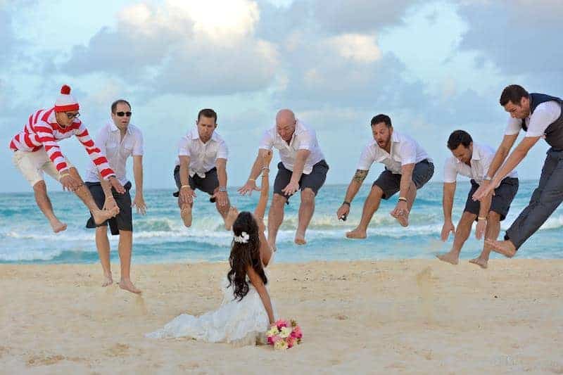 fun bridal party photo thor parody
