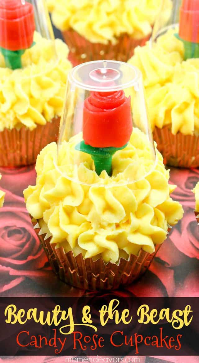 beauty and the beast candy rose cupcakes