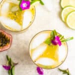passion fruit cocktail recipe with lime and gin or vodka