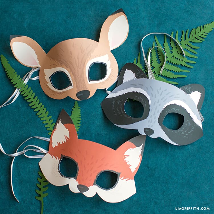 woodland animals printable masks