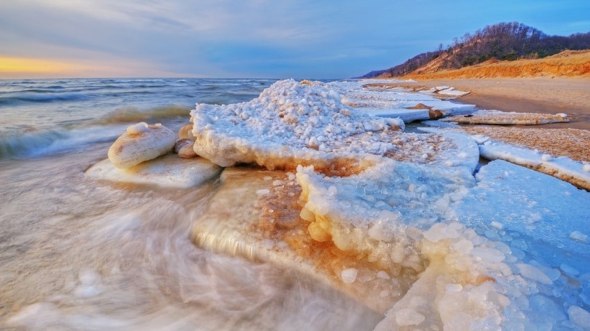 winter Saugatuck dunes places to visit in Michigan