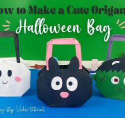 DIY Easy Halloween Origami Treat Bags