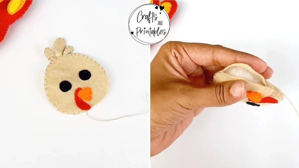 how to make a Thanksgiving felt turkey
