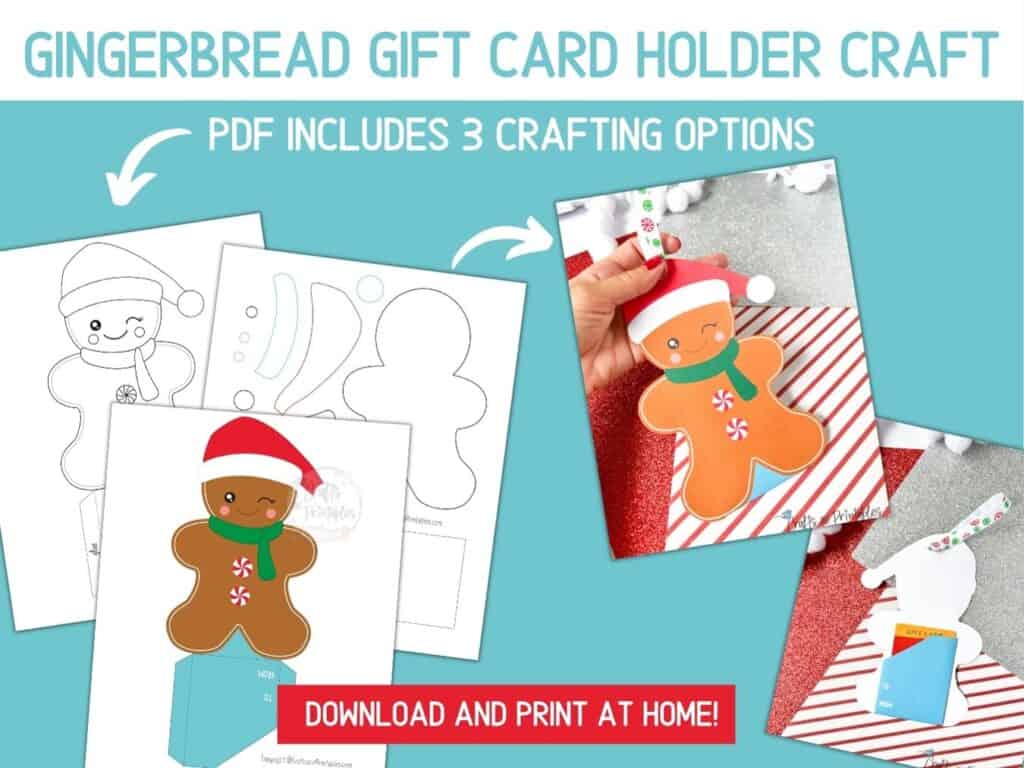Gingerbread Man Gift Card Holders MockupsGingerbread Man Gift Card Holders Mockups