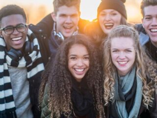 happy independent teens