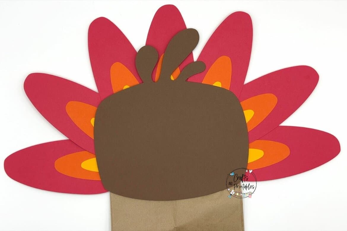 Free Paper Bag Turkey Craft For Kids