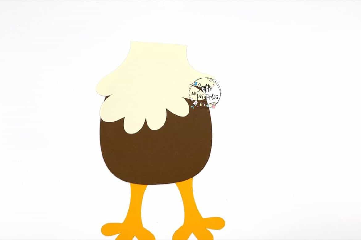 Paper Bag Turkey Craft in process - - Free Paper Bag Turkey Craft for Kids