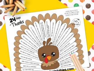 Days of Thanks Turkey Printable Crafts and Printables - Thanksgiving Gratitude Activities - 6 Ways to Teach Kids About Thanksgiving