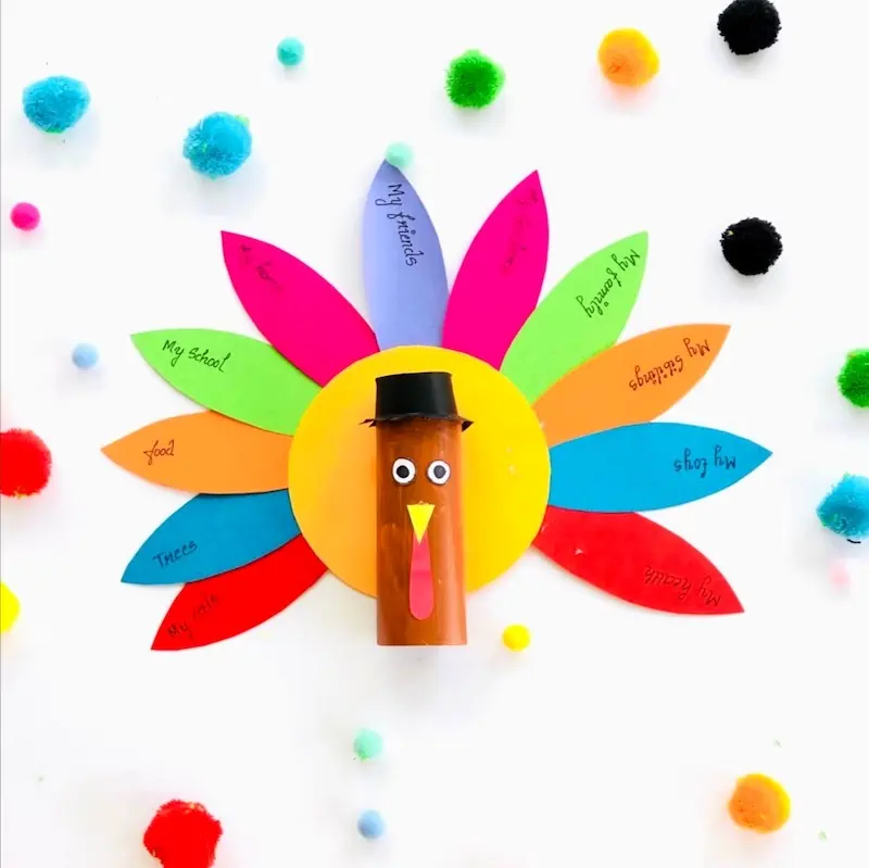 thankful turkey craft for kids - Thanksgiving Gratitude Activities - 6 Ways to Teach Kids About Thanksgiving