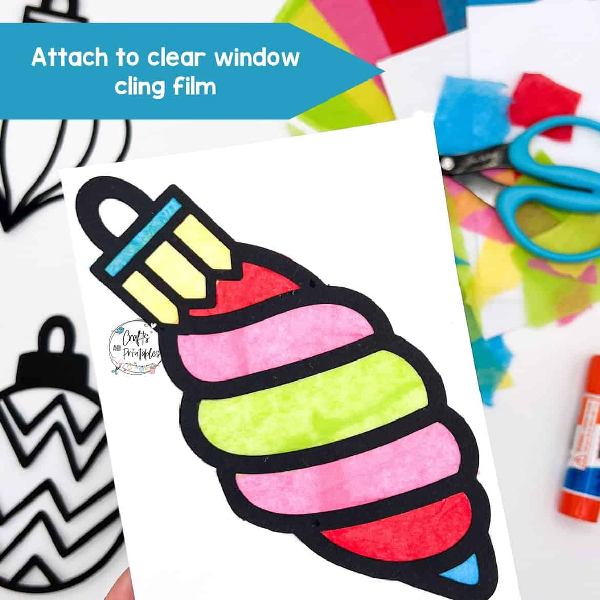 Tissue Paper Suncatcher DIY Craft Kit