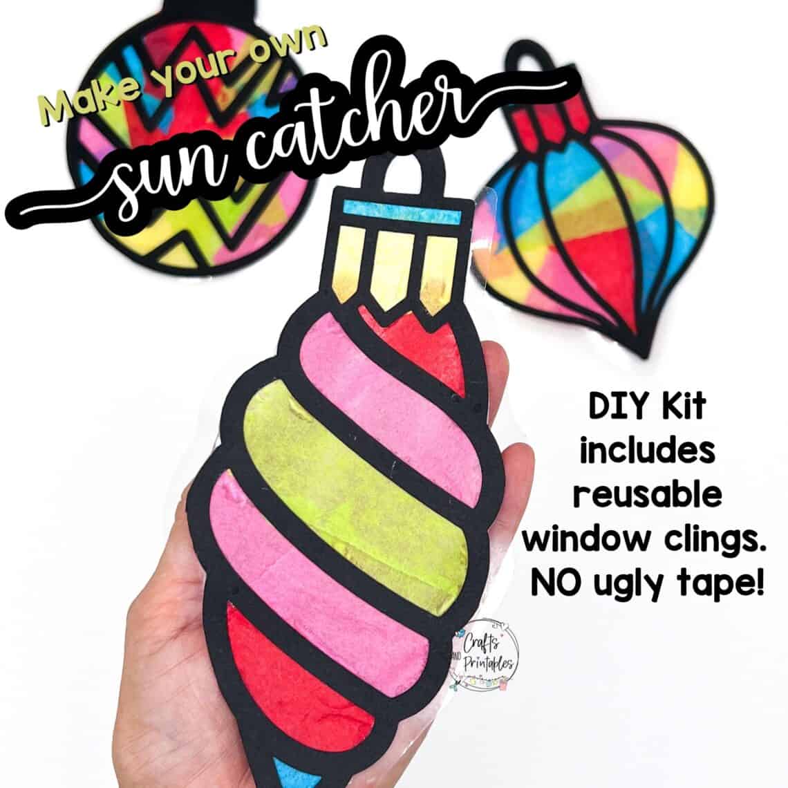 Tissue Paper Suncatcher DIY Craft Kit