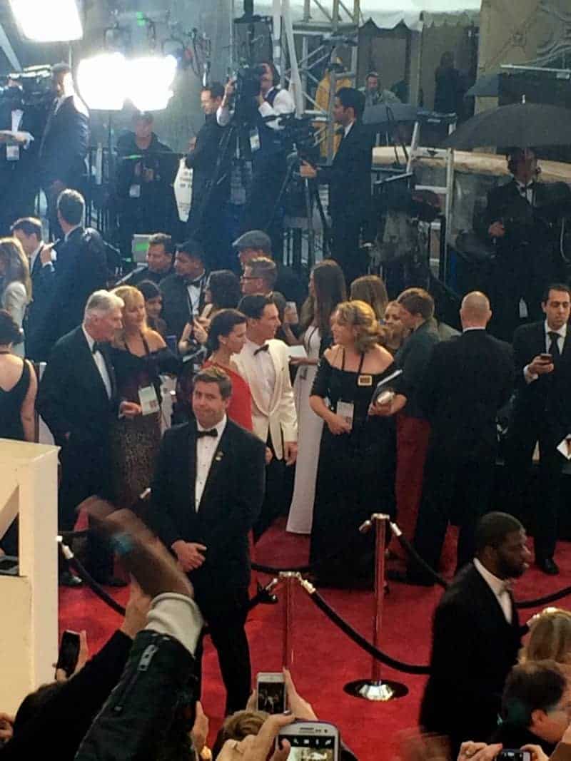 Best Actor nominee and The Imitation Game star Benedict Cumberbatch escorts his lovely new wife, Sophie Hunter.