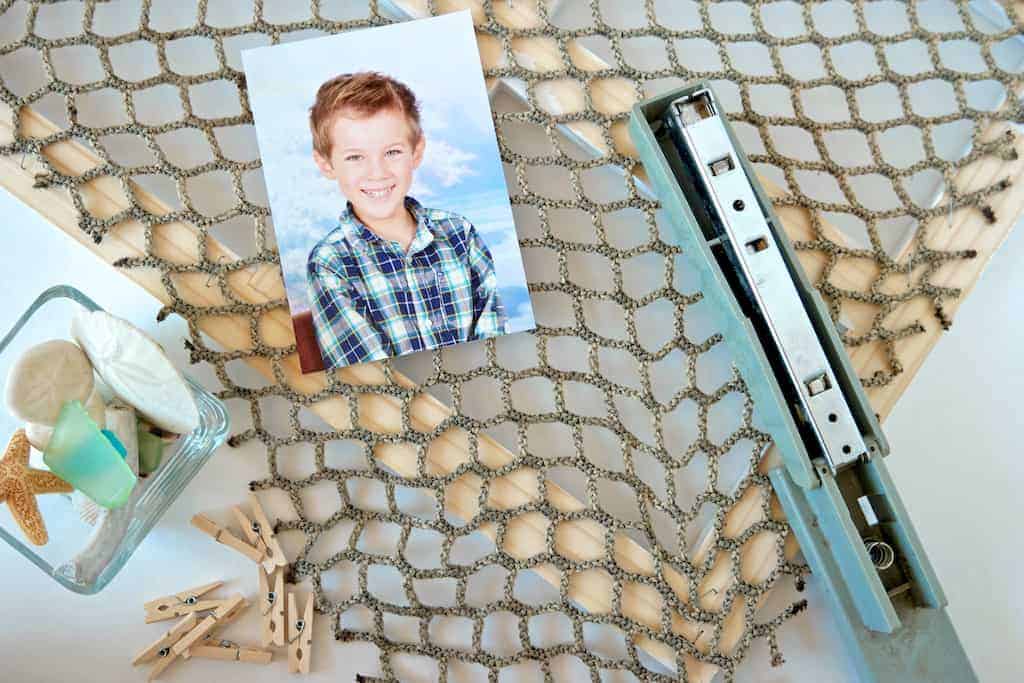 DIY beach picture frame