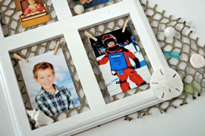 DIY beach picture frame