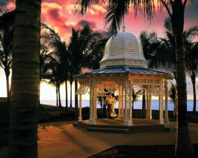 Gazebo Sunset Couple