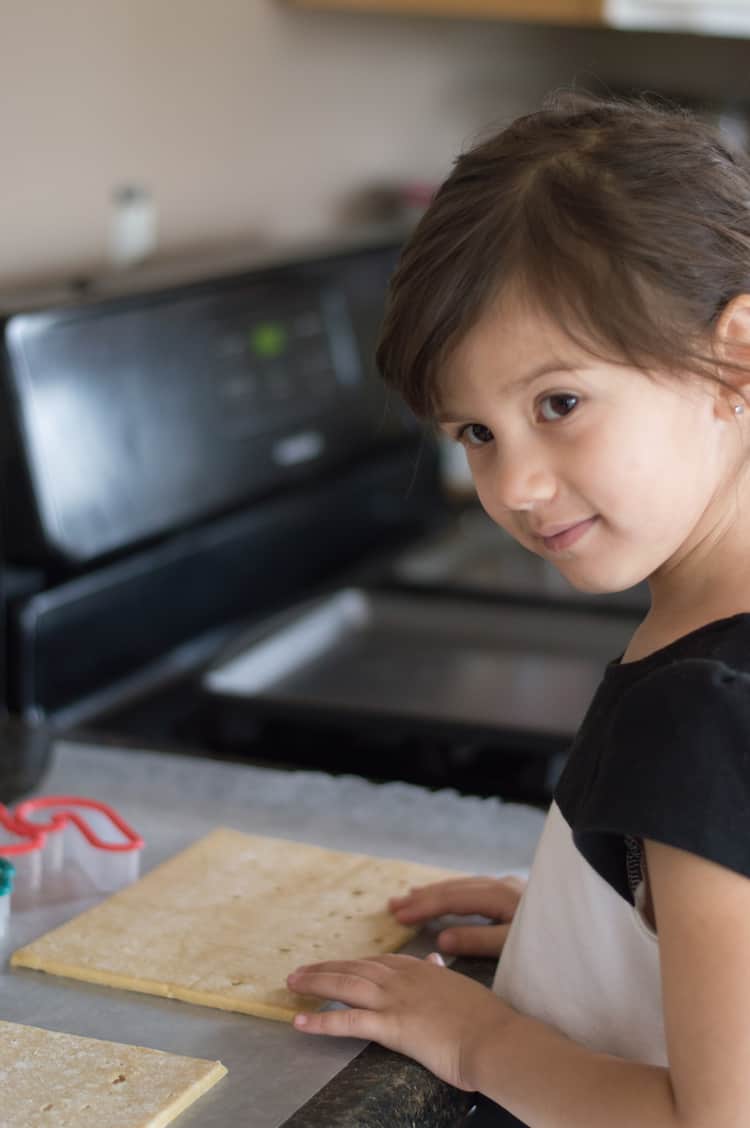 Girl Making Cookies