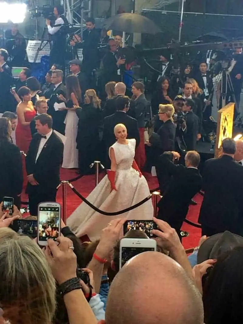 The one and only Lady Gaga, likely knowing she’s about to KILL IT on stage during her Sound of Music tribute!