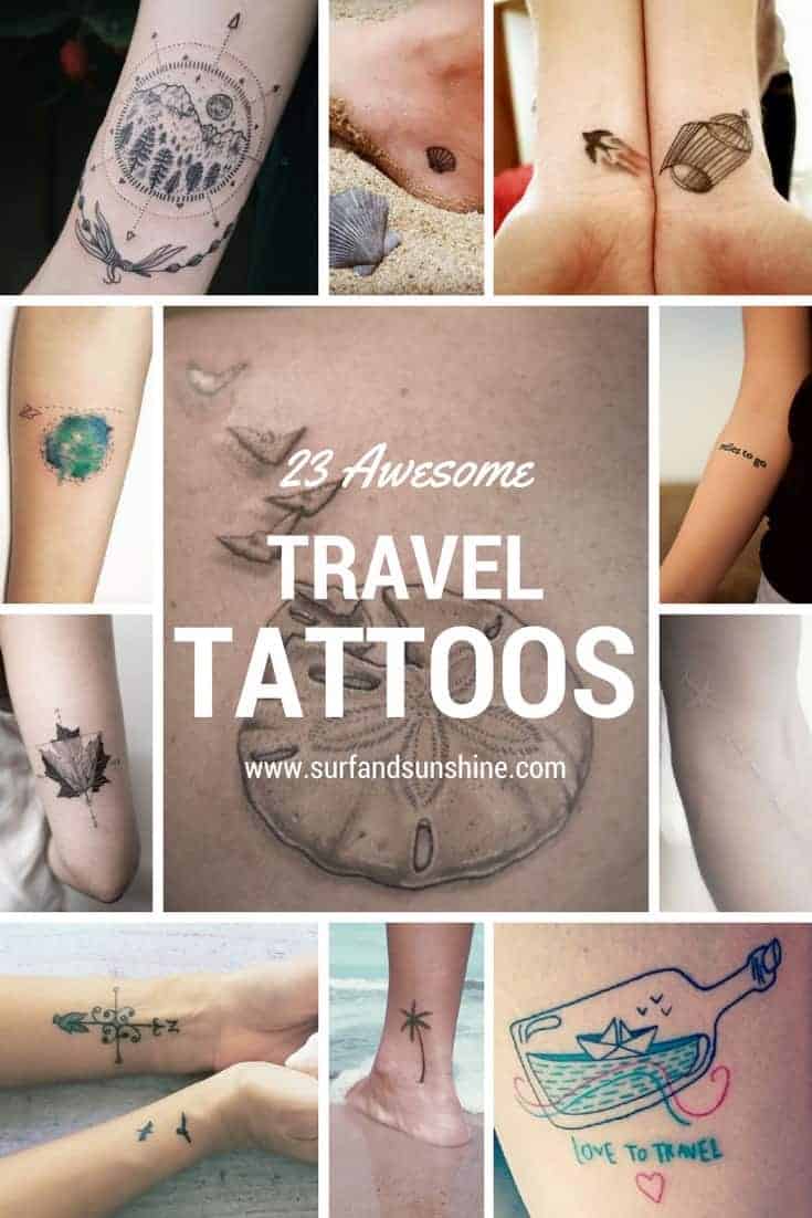 travel tattoo on hand