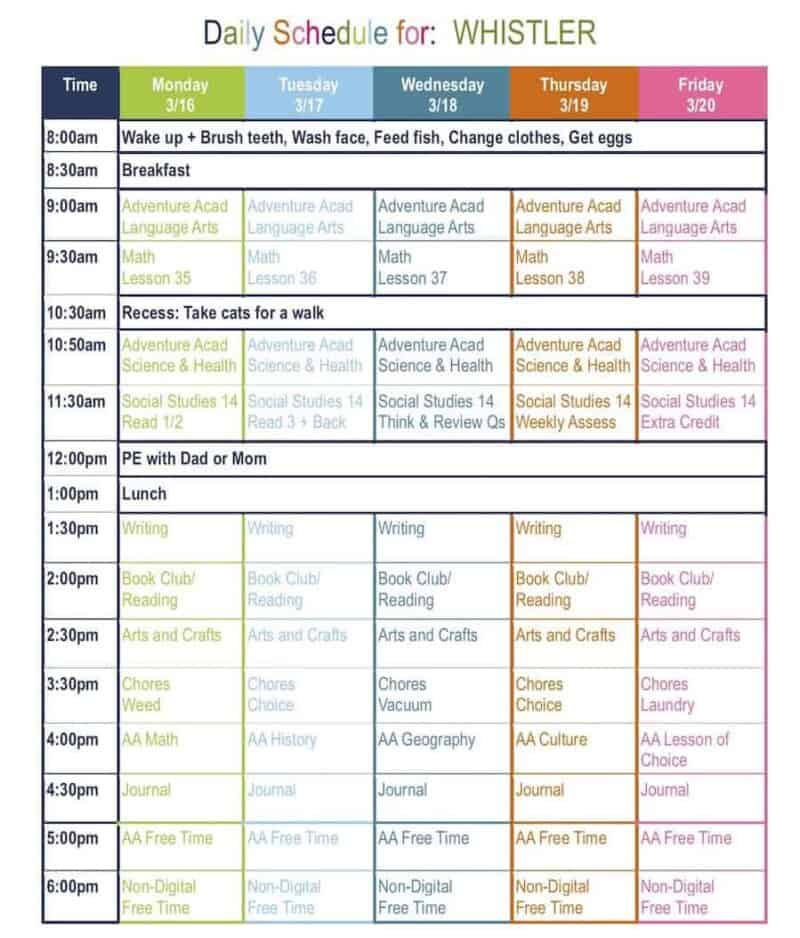 Teaching Schedule Template from www.surfandsunshine.com