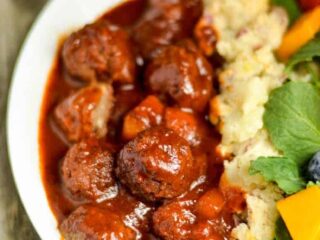 game day chipotle mango meatball recipe