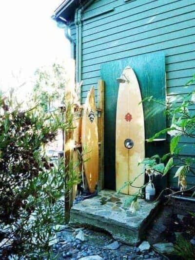 surfboard outdoor shower