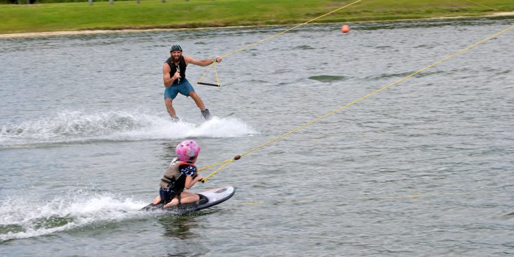 kids wakeboarding at orlando watersports complex